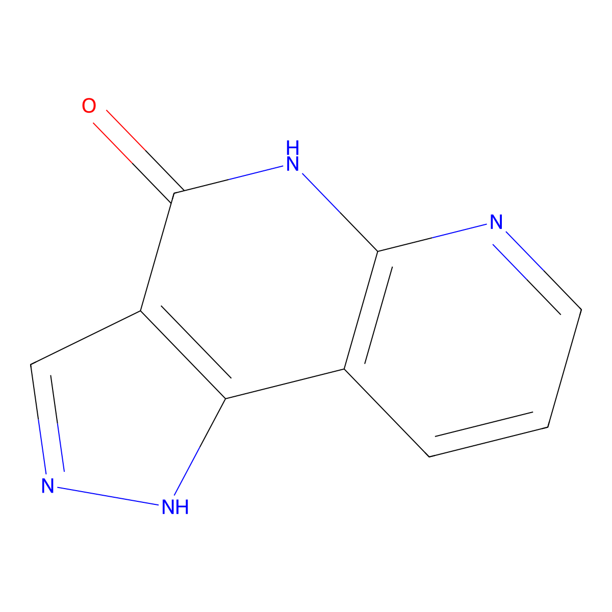 1,2-Dihydropyrazolo[4,3-c][1,8]naphthyridin-4-one molecular structure, CAS 153457-27-3