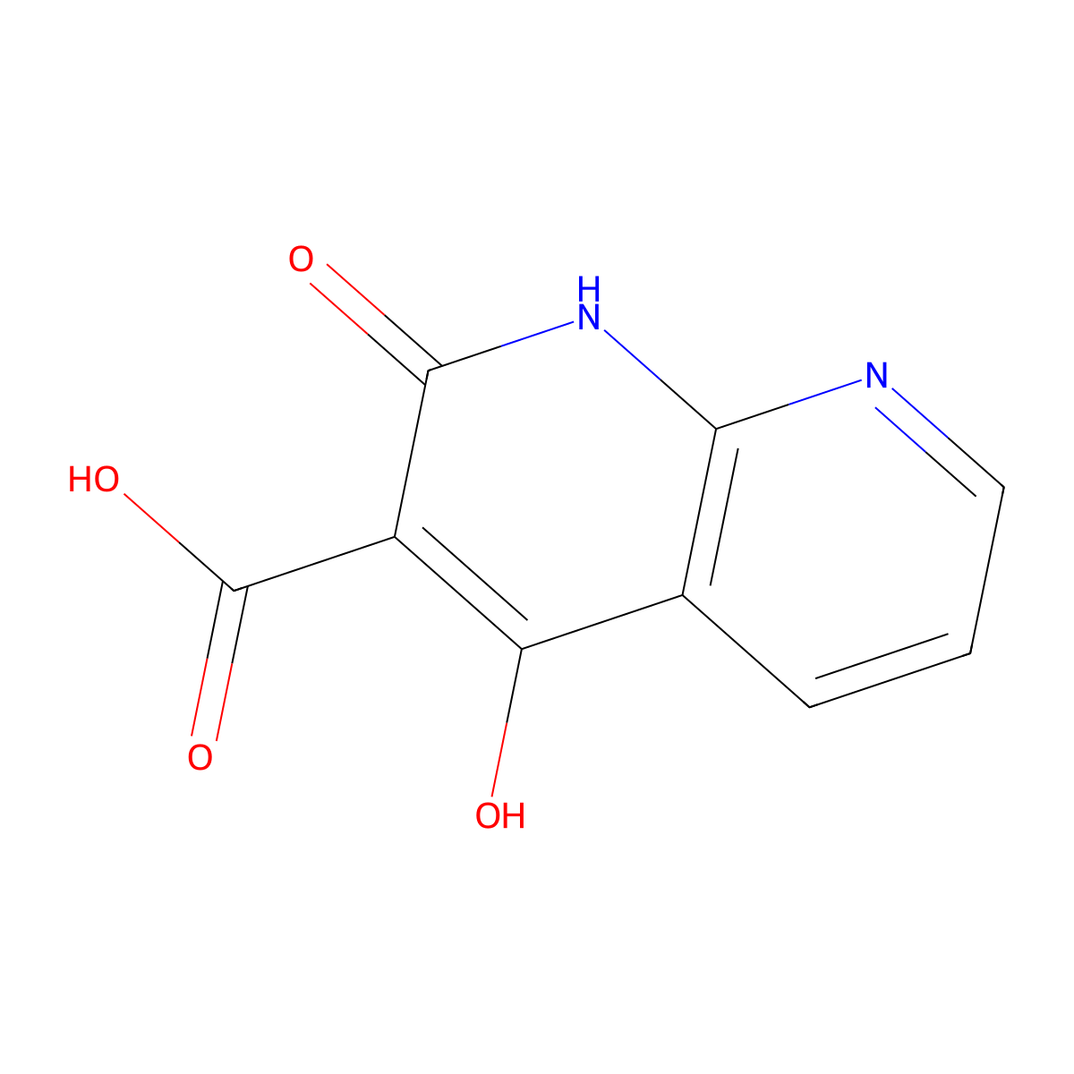 4-Hydroxy-2-oxo-1,2-dihydro-1,8-naphthyridine-3-carboxylic acid molecular structure, CAS 153457-37-5