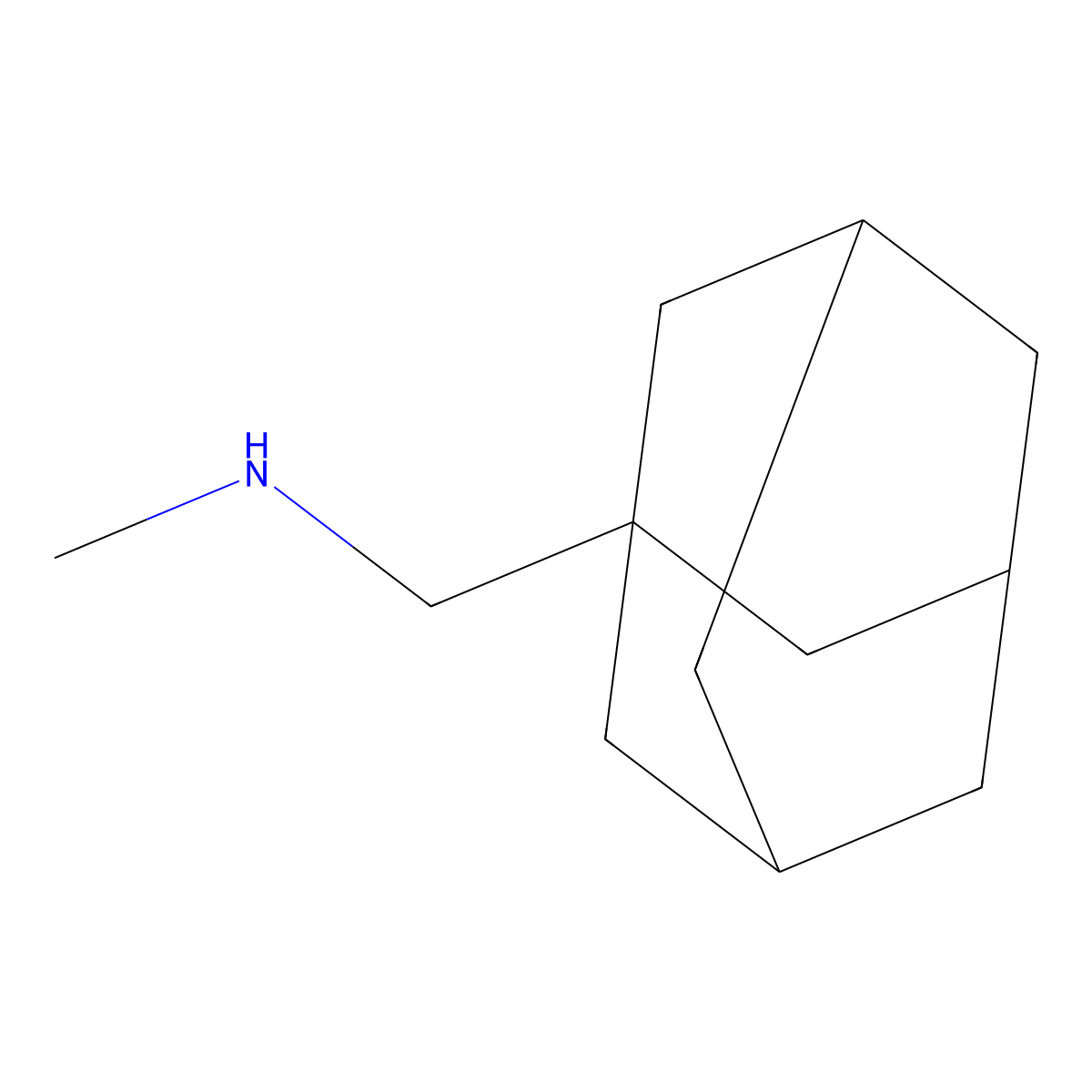 ((Adamantan-1-yl)methyl)(methyl)amine molecular structure, CAS 153461-22-4