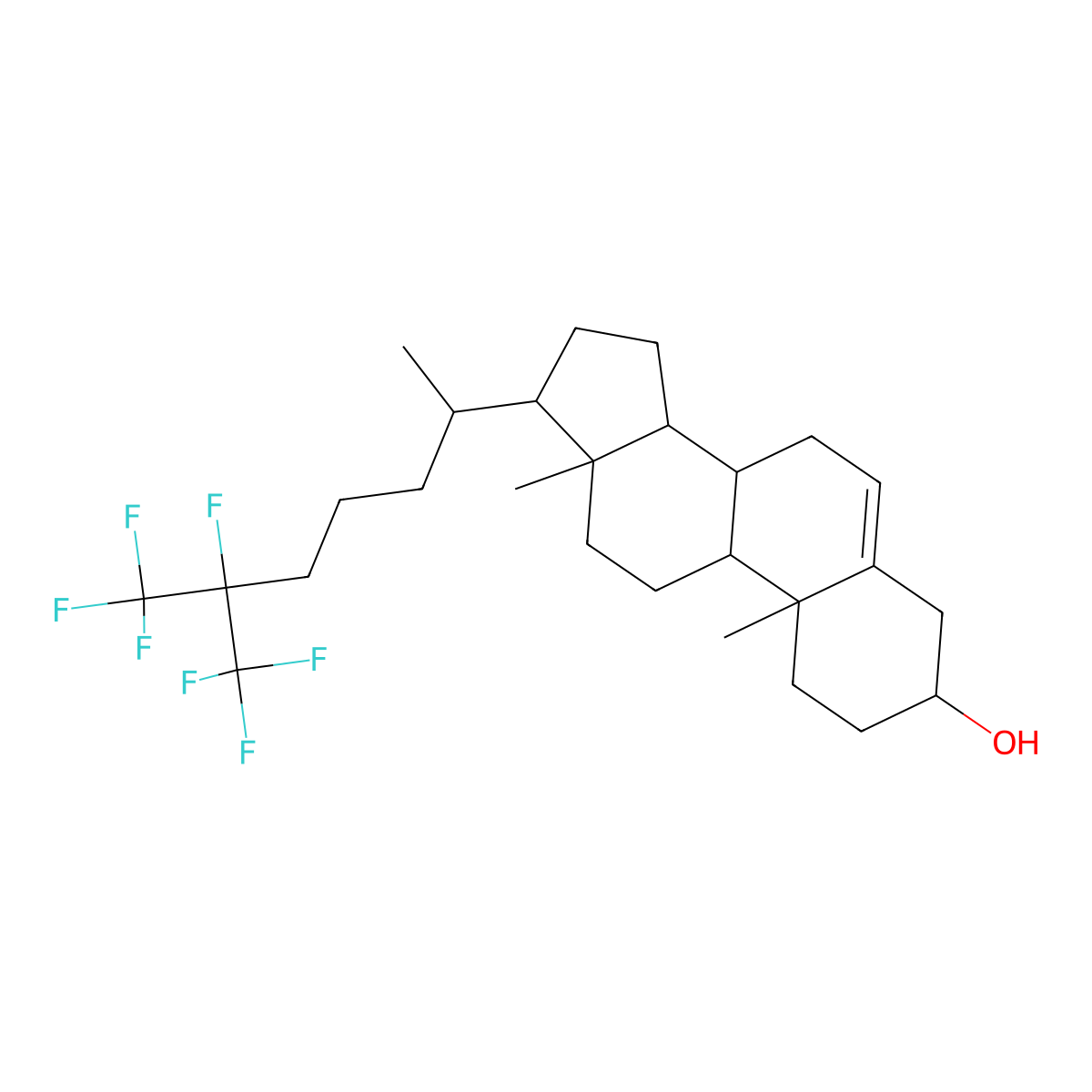 25,26,26,26,27,27,27-Heptafluorocholesterol molecular structure, CAS 153463-21-9
