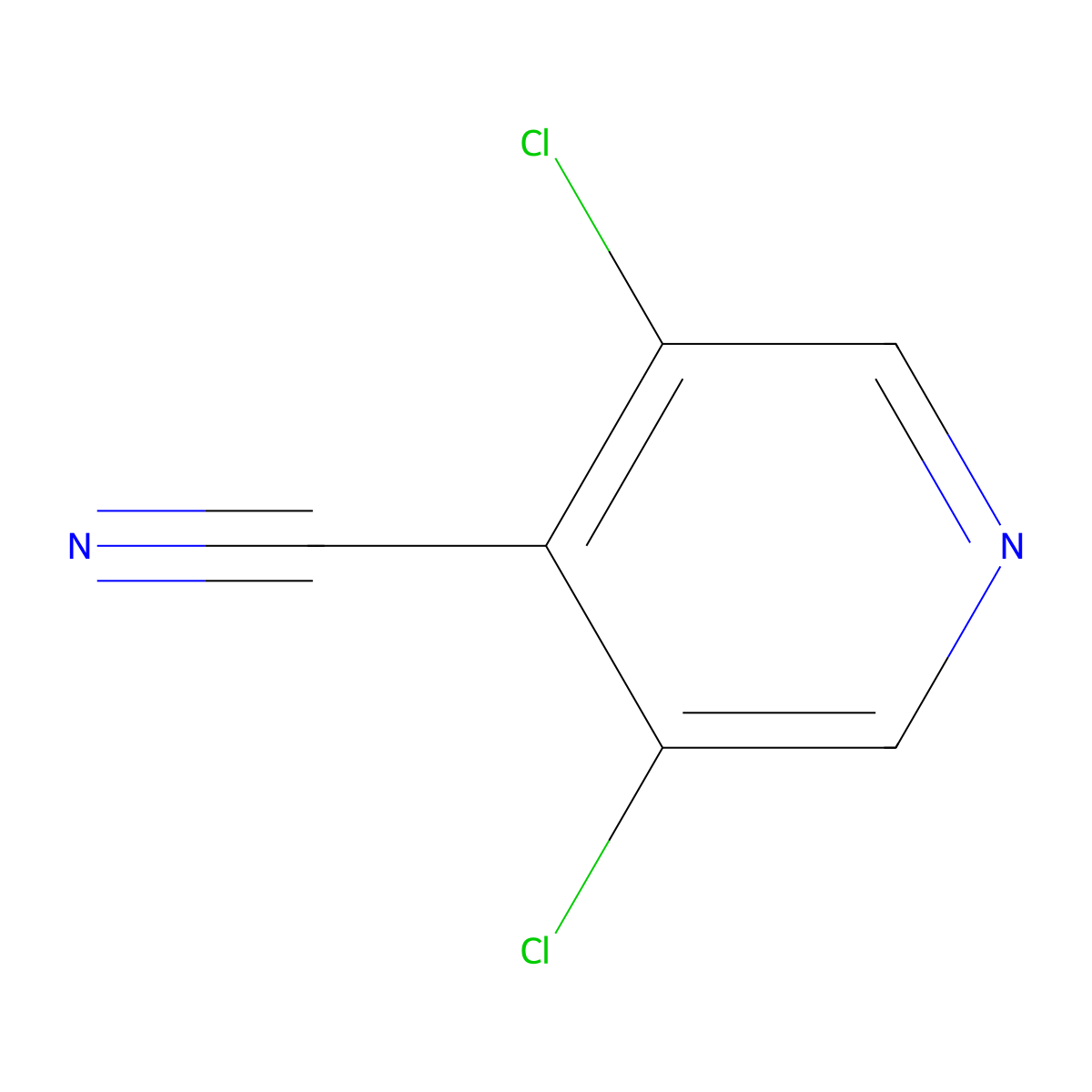 3,5-Dichloropyridine-4-carbonitrile molecular structure, CAS 153463-65-1