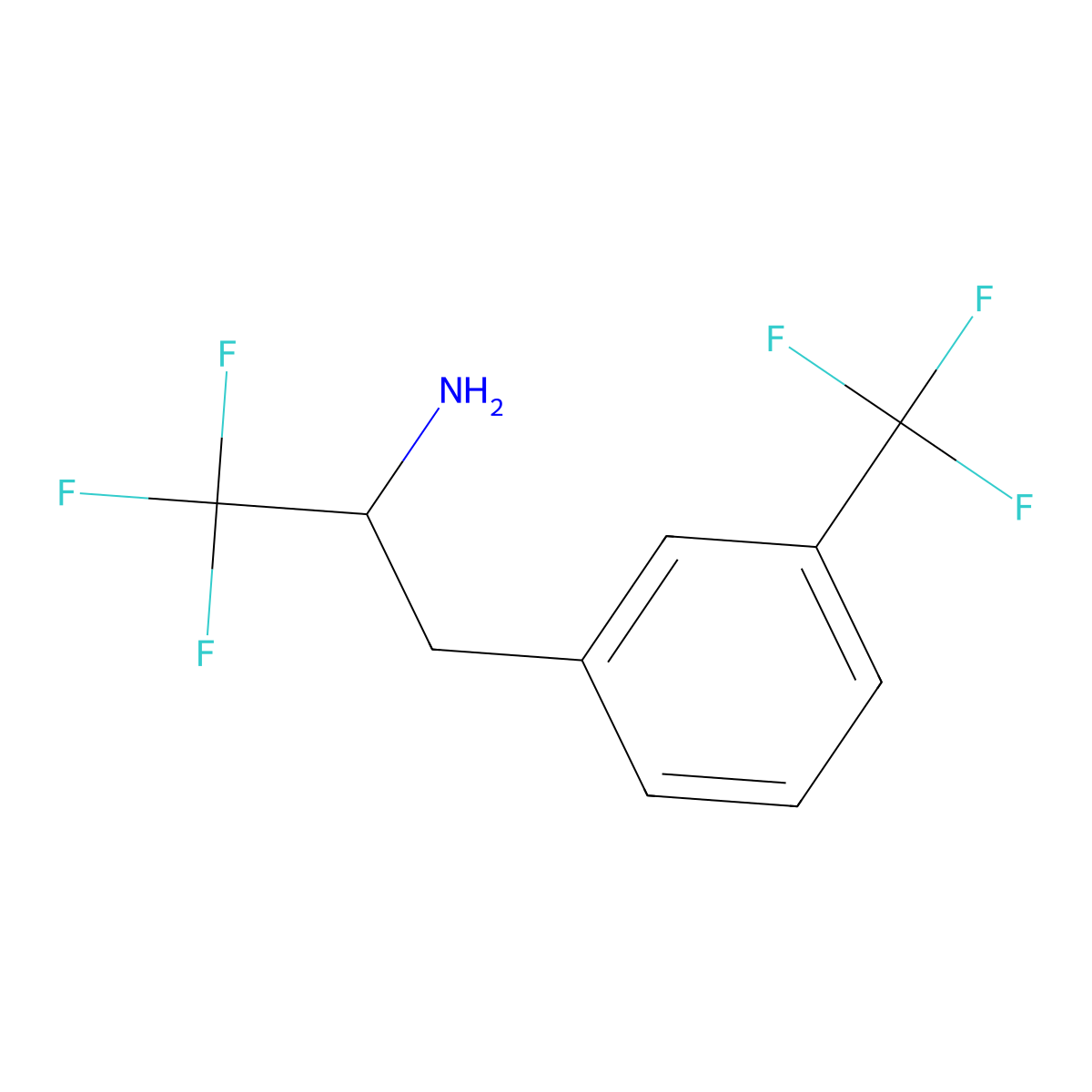 1,1,1-Trifluoro-3-[3-(trifluoromethyl)phenyl]propan-2-amine molecular structure, CAS 1534639-14-9