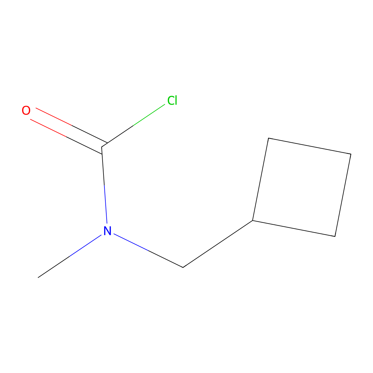 N-(cyclobutylmethyl)-N-methylcarbamoyl chloride molecular structure, CAS 1534647-21-6