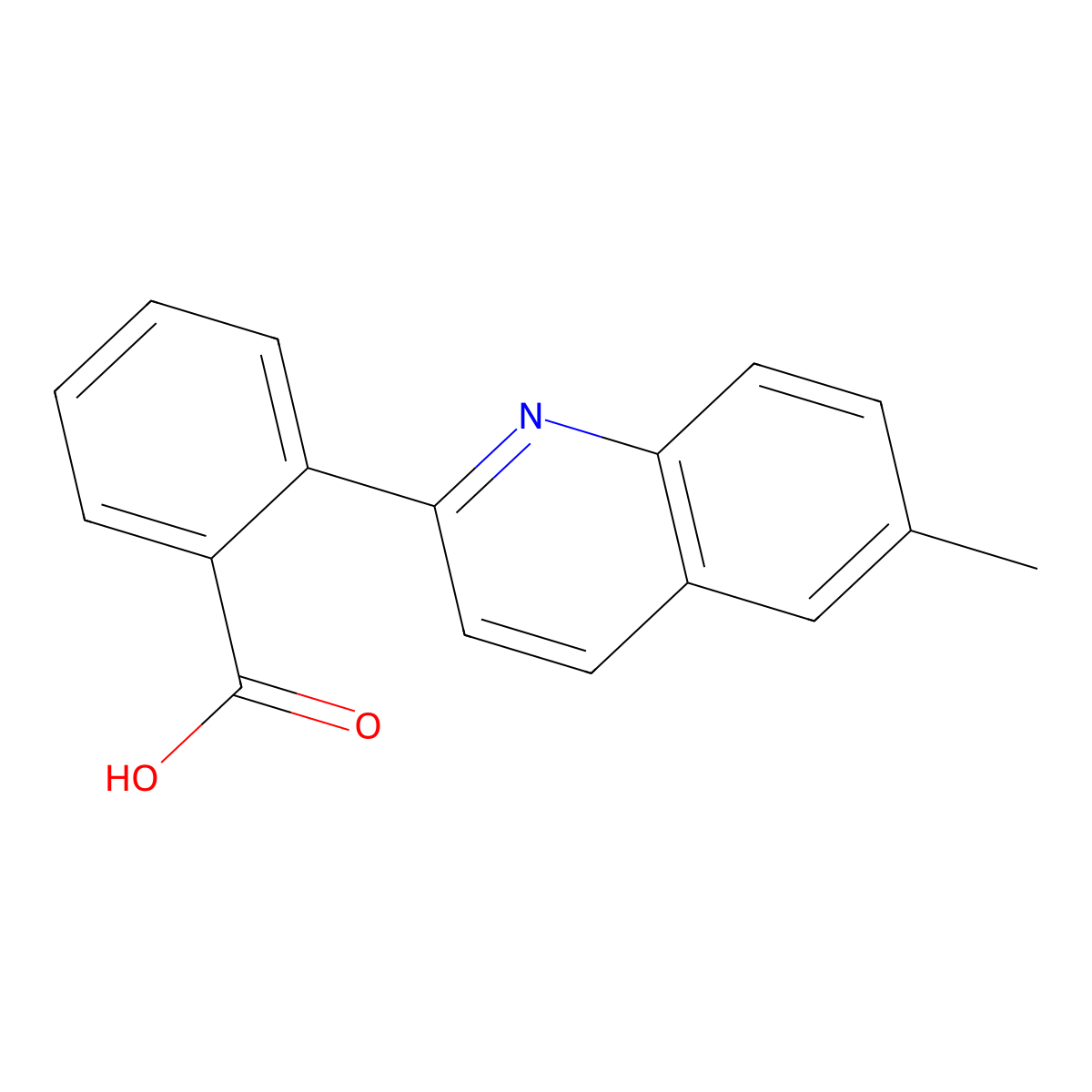 2-(6-methylquinolin-2-yl)benzoic Acid molecular structure, CAS 153465-52-2
