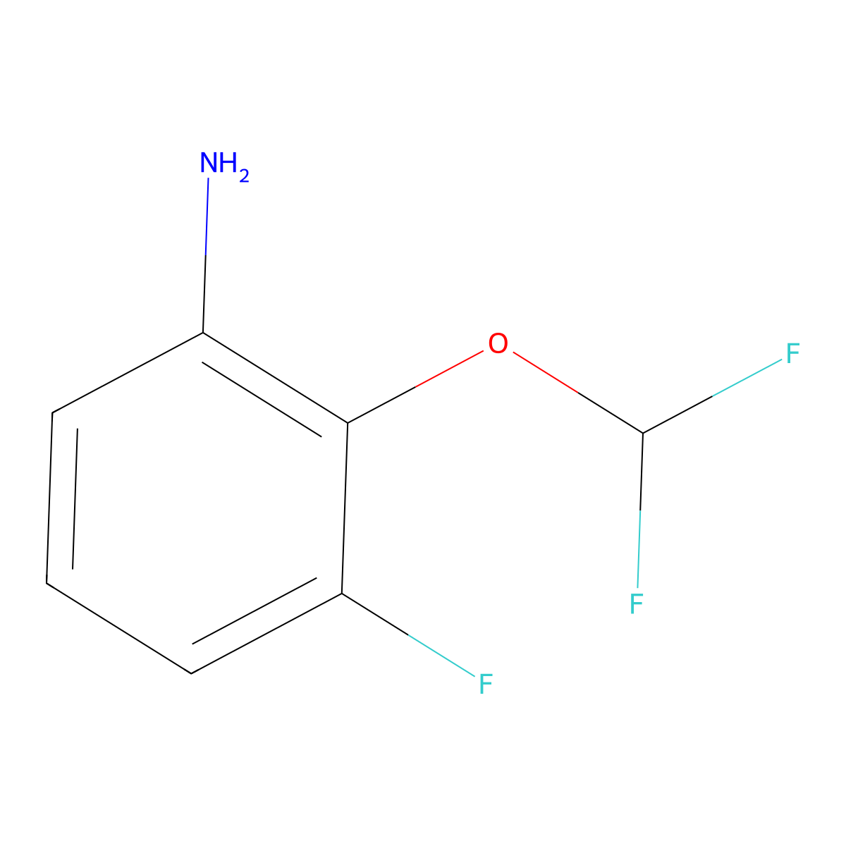2-(Difluoromethoxy)-3-fluoroaniline molecular structure, CAS 153468-97-4