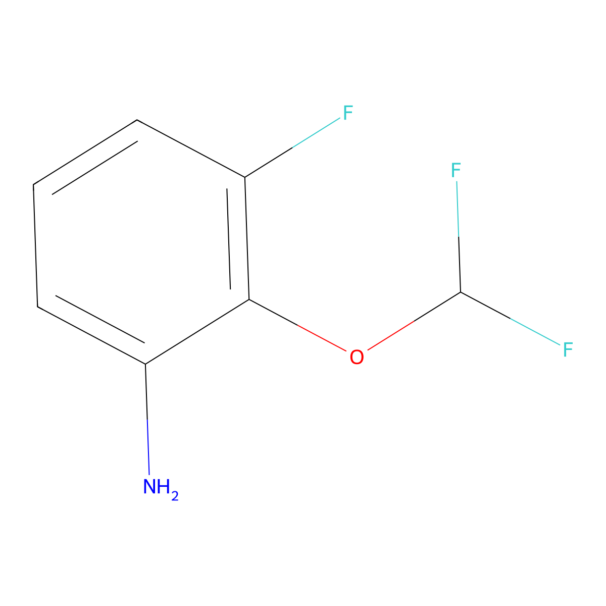 2-(Difluoromethoxy)-3-fluoroaniline molecular structure, CAS 153468-97-4