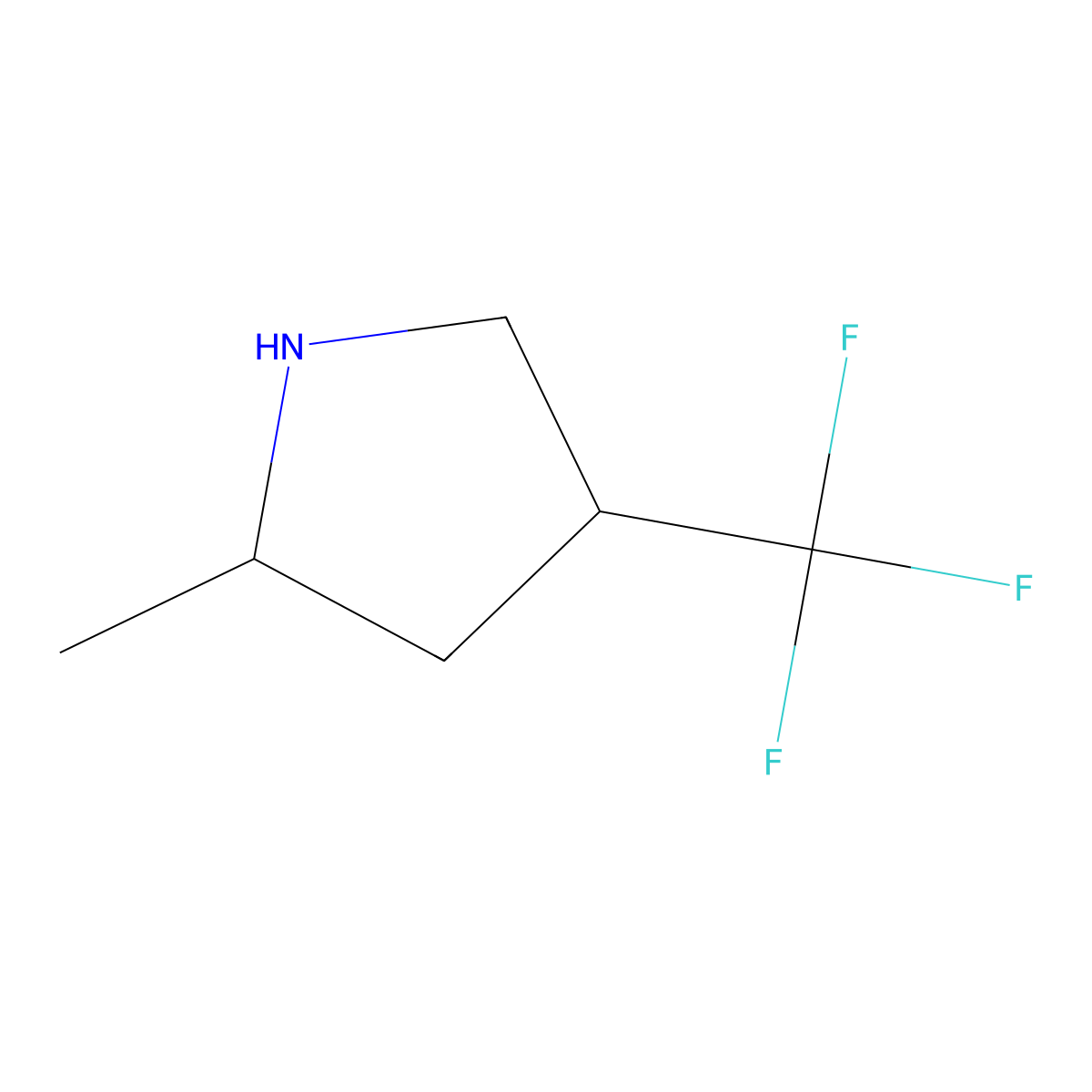 2-Methyl-4-(trifluoromethyl)pyrrolidine molecular structure, CAS 1534690-28-2