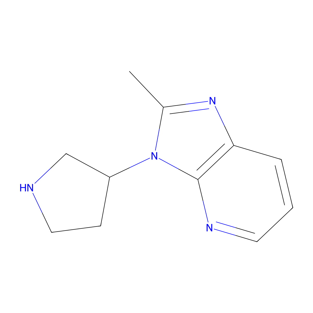 3-(2-Methyl-3H-imidazo[4,5-B]pyridin-3-YL)pyrrolidine molecular structure, CAS 1534696-32-6