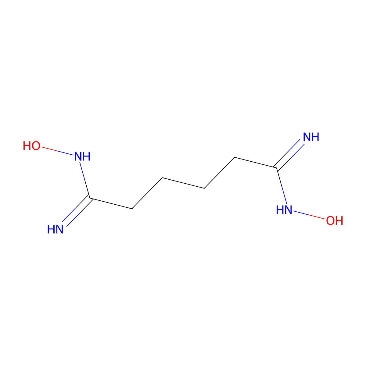 Adipamidoxime(NSC 70868) molecular structure, CAS 15347-78-1