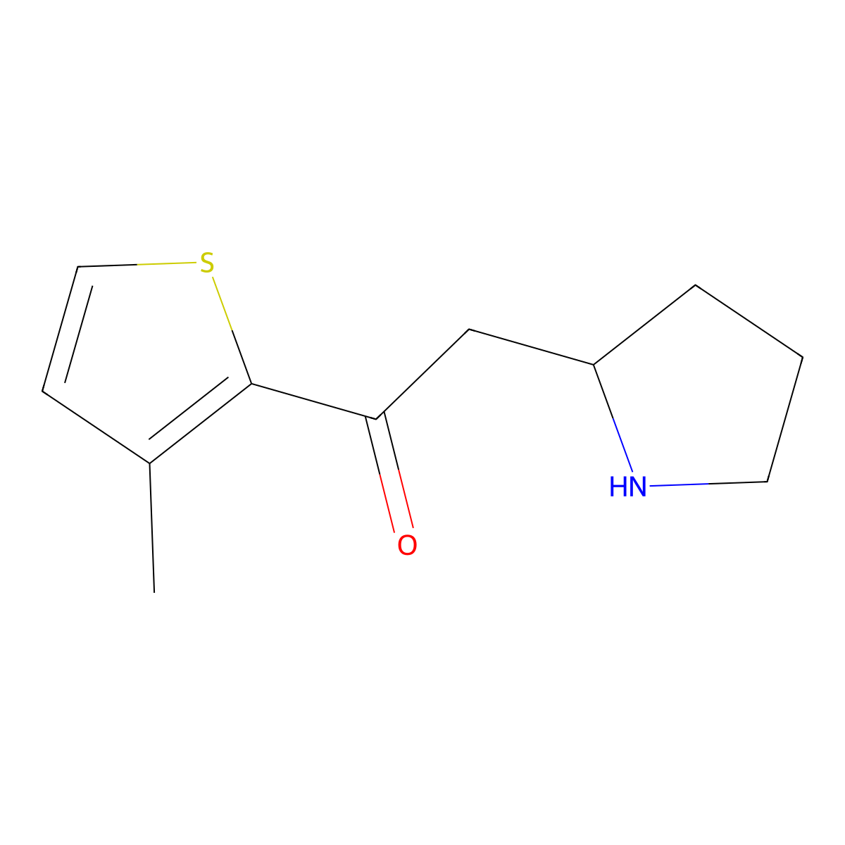 1-(3-Methylthiophen-2-yl)-2-(pyrrolidin-2-yl)ethan-1-one molecular structure, CAS 1534708-70-7