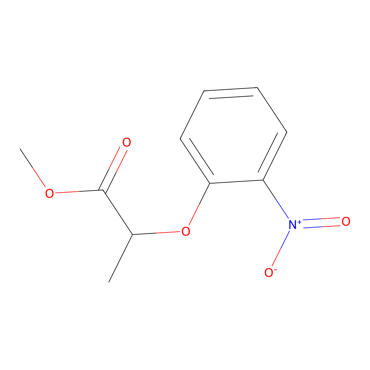 Methyl 2-(2-nitrophenoxy)propanoate molecular structure, CAS 153472-78-7