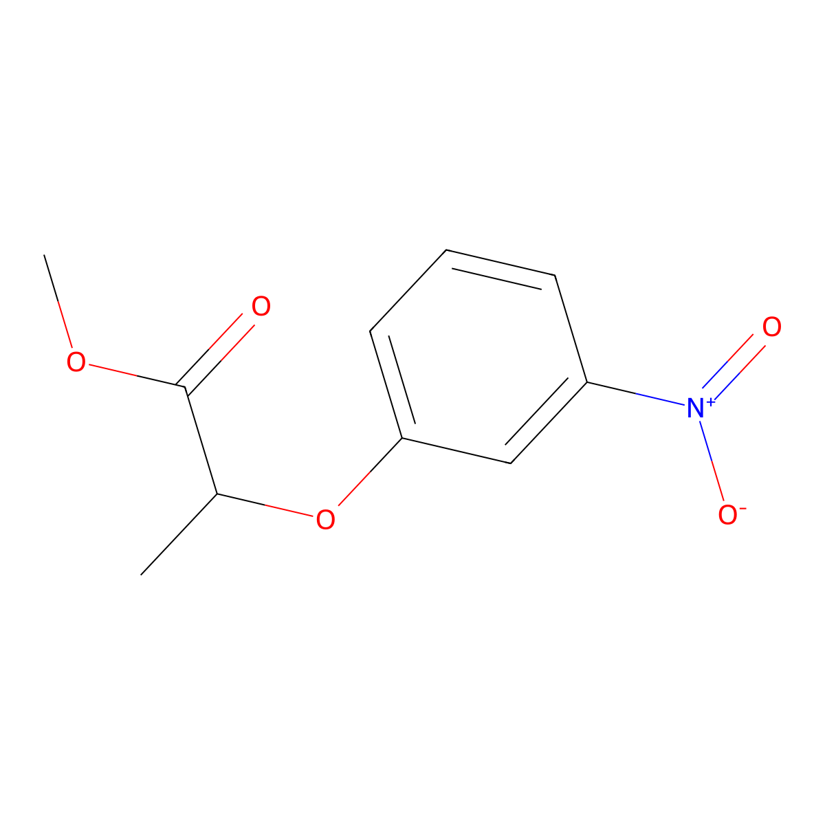 Methyl 2-(3-nitrophenoxy)propanoate molecular structure, CAS 153472-79-8