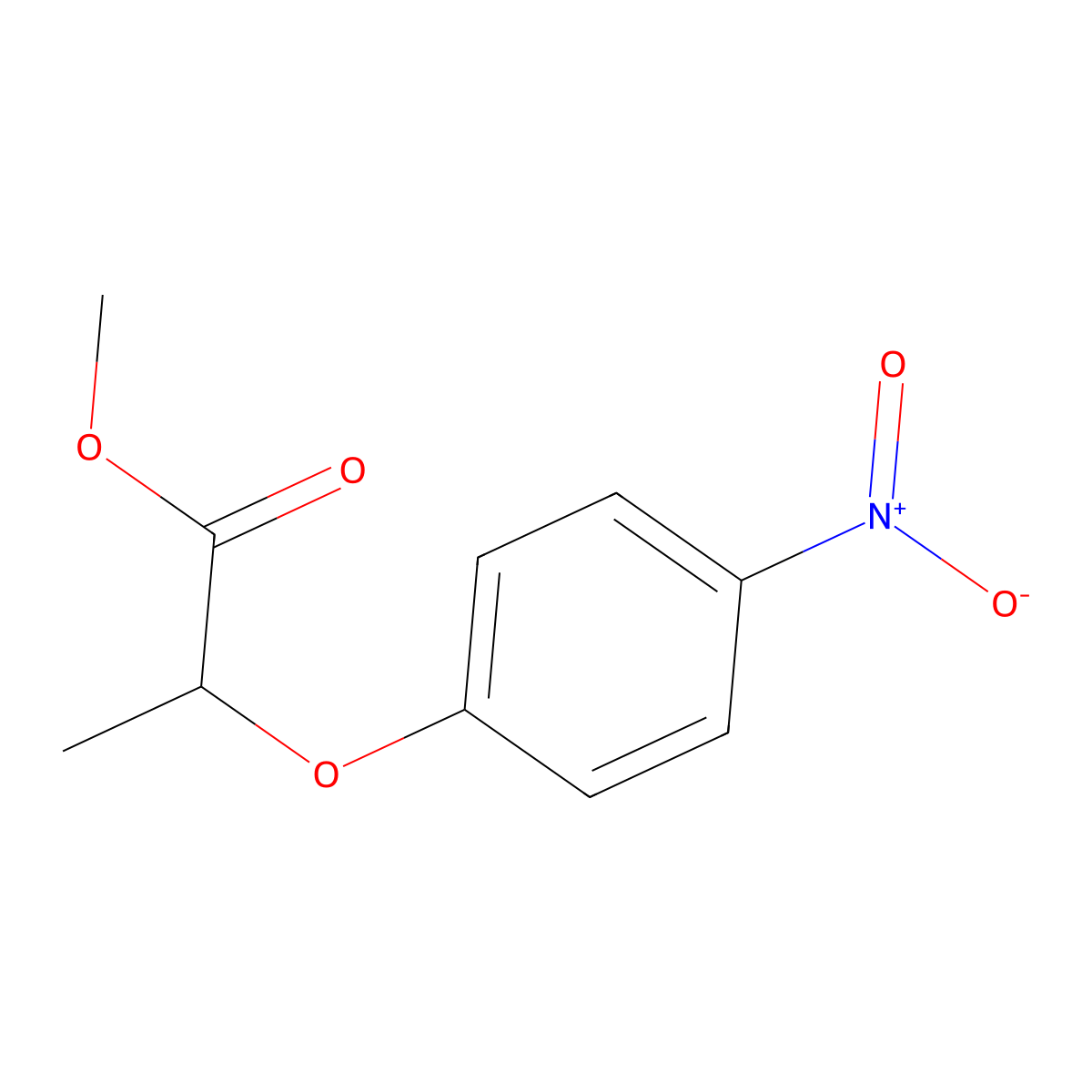 Methyl 2-(4-nitrophenoxy)propanoate molecular structure, CAS 153472-80-1
