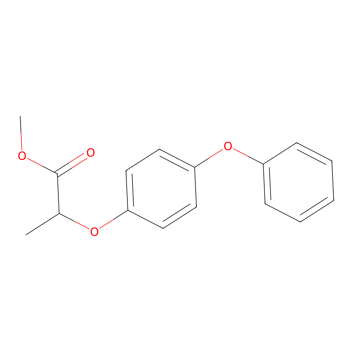 Propanoic acid, 2-(4-phenoxyphenoxy)-, methyl ester molecular structure, CAS 153472-86-7
