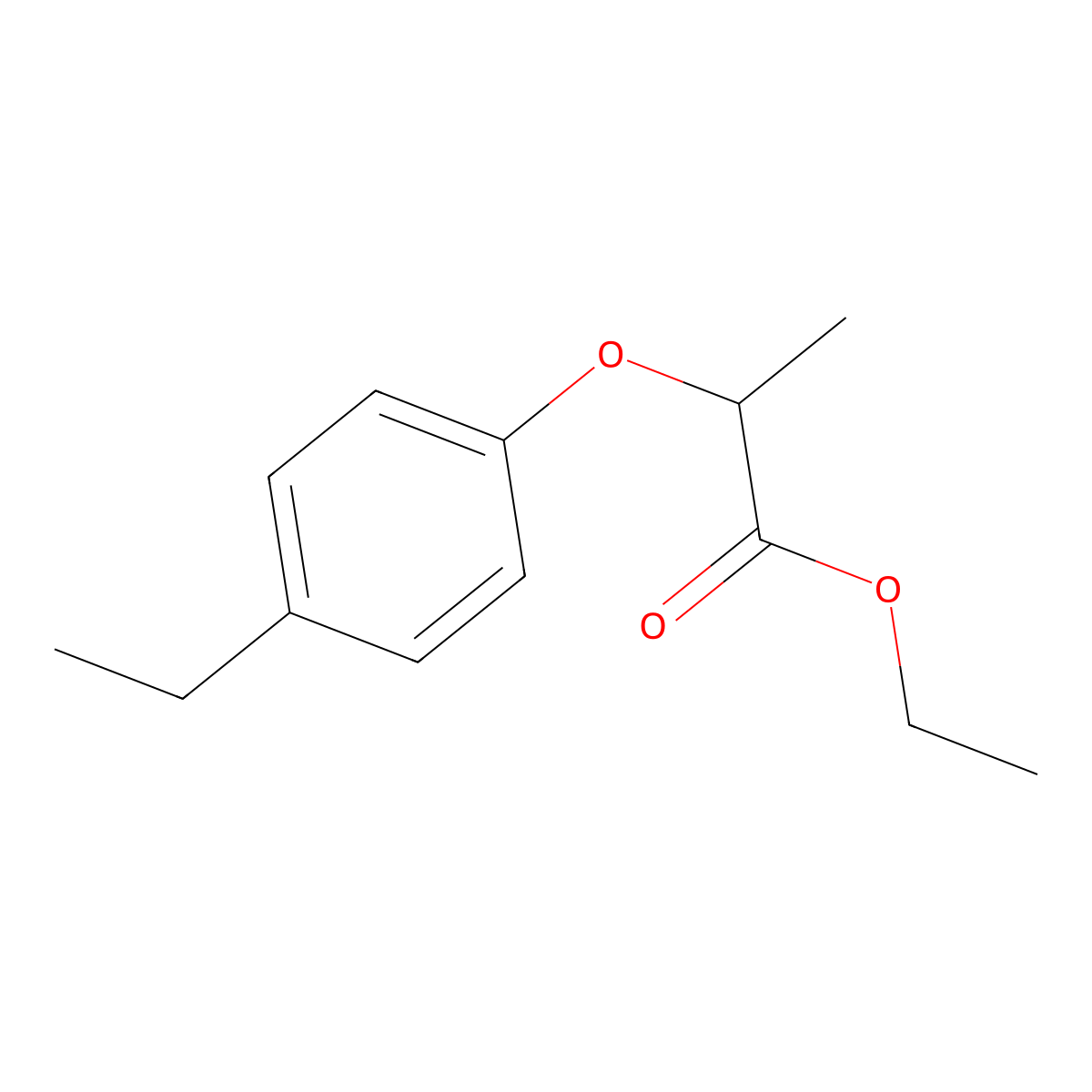 Ethyl 2-(4-ethylphenoxy)propanoate molecular structure, CAS 153472-88-9