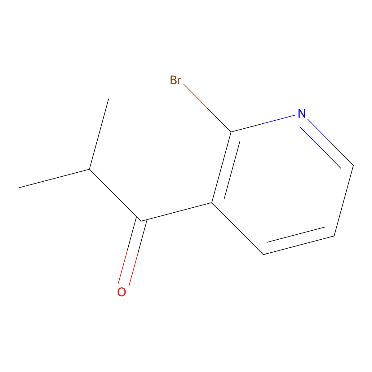 1-(2-Bromopyridin-3-yl)-2-methylpropan-1-one molecular structure, CAS 153473-74-6