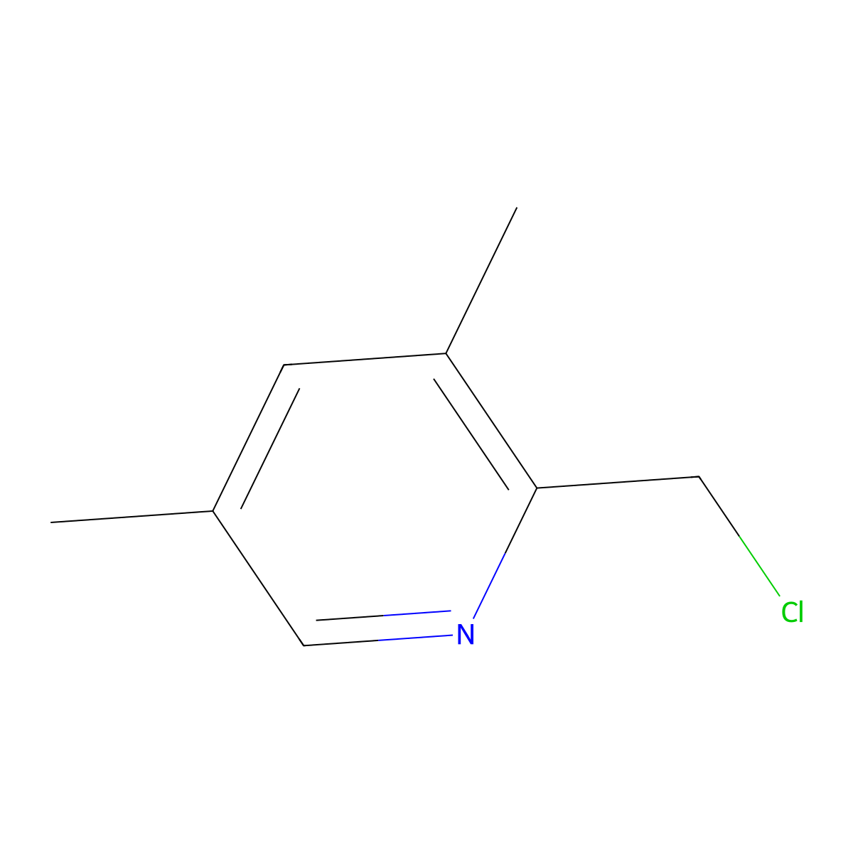 2-(Chloromethyl)-3,5-dimethylpyridine molecular structure, CAS 153476-69-8