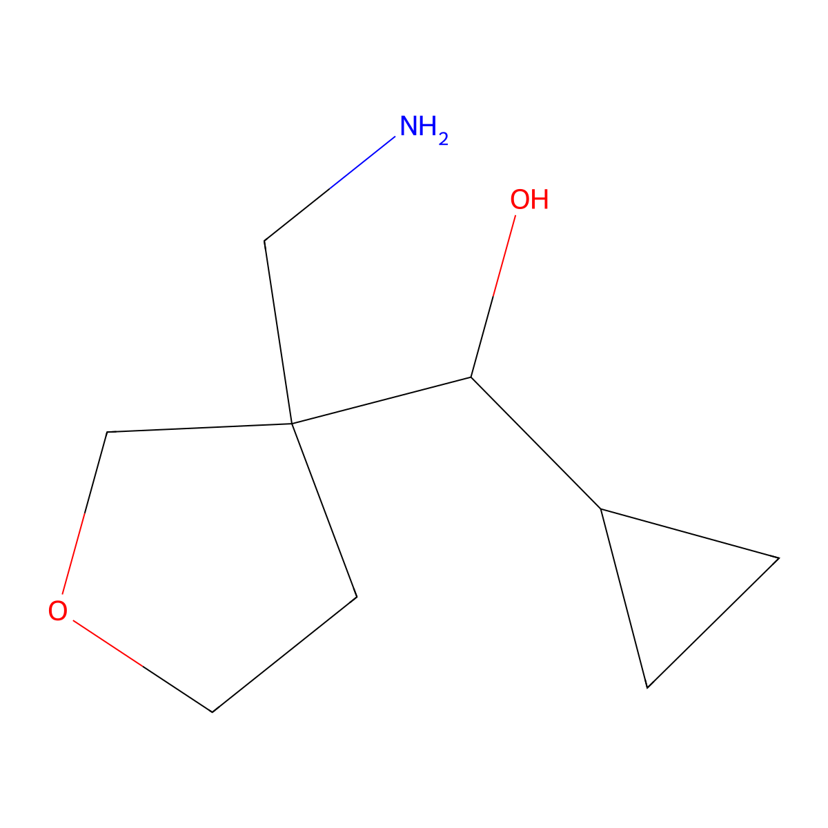 [3-(Aminomethyl)oxolan-3-yl](cyclopropyl)methanol molecular structure, CAS 1534768-94-9