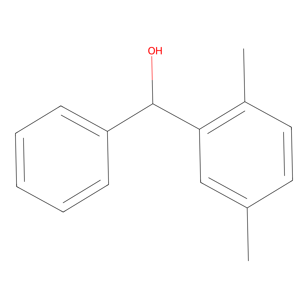 (2,5-Dimethylphenyl)(phenyl)methanol molecular structure, CAS 153477-93-1