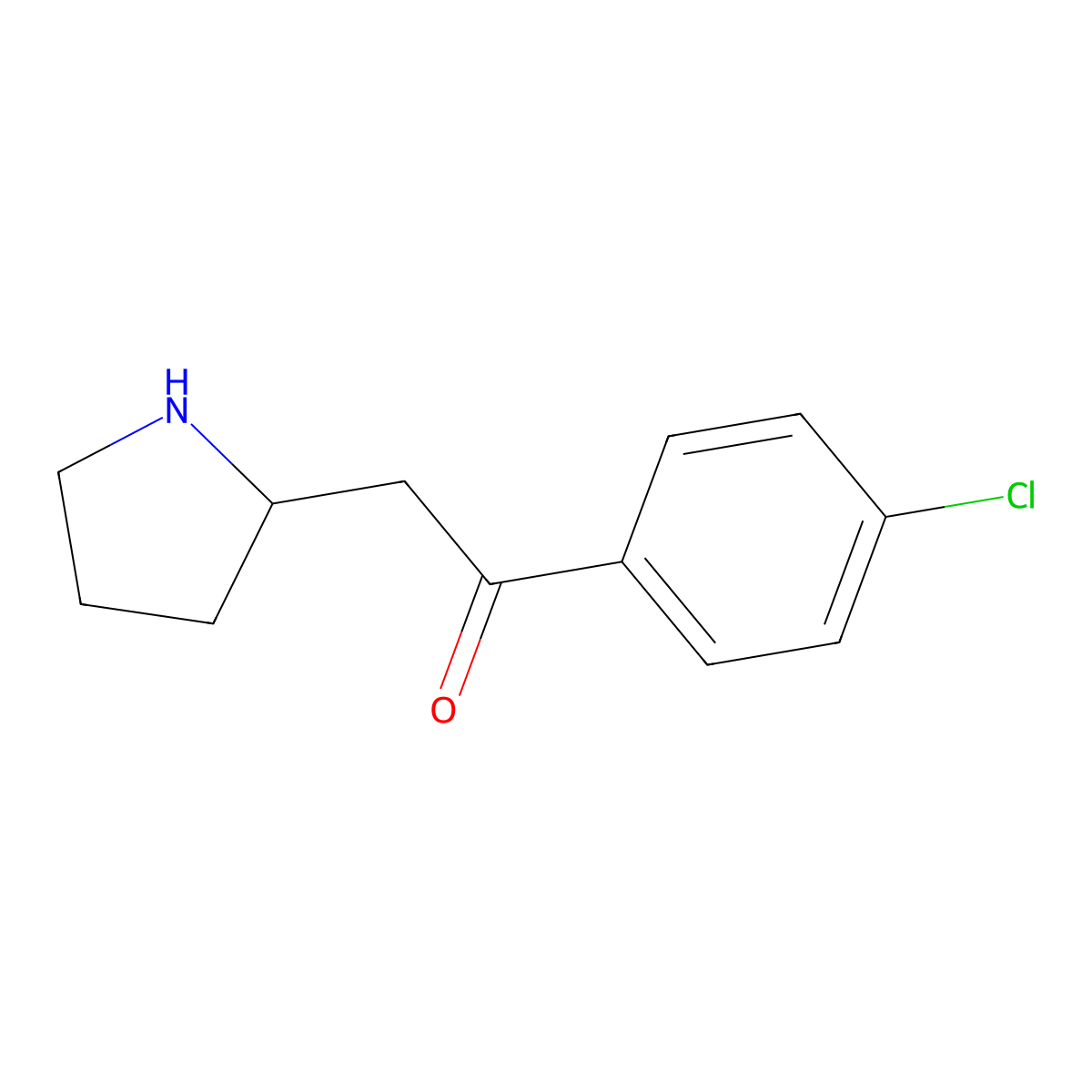 1-(4-Chlorophenyl)-2-(pyrrolidin-2-YL)ethan-1-one molecular structure, CAS 1534781-18-4