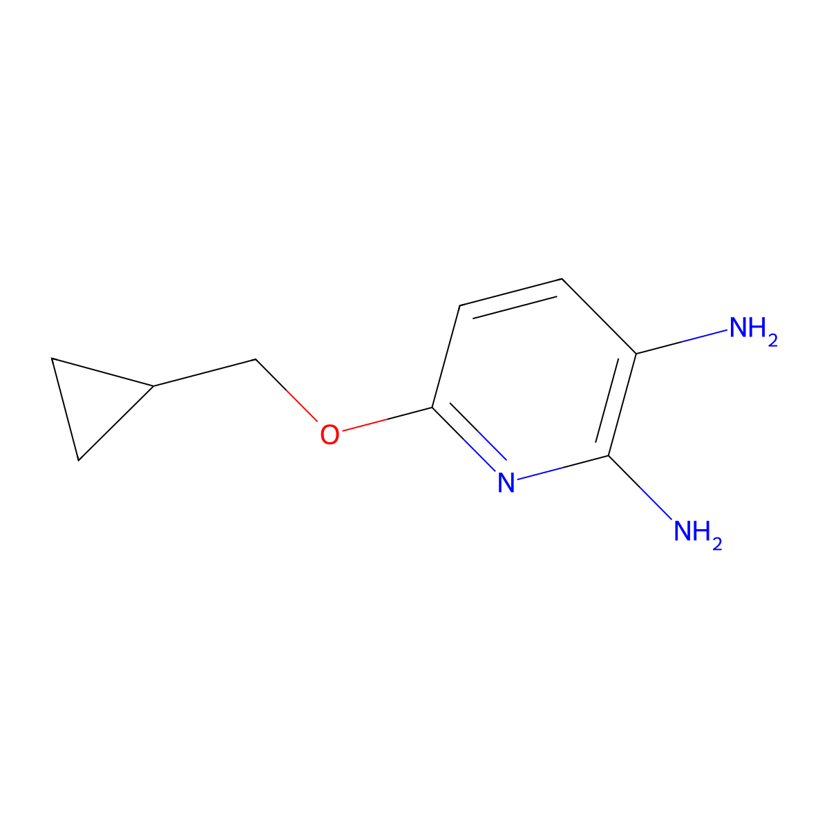 6-(Cyclopropylmethoxy)pyridine-2,3-diamine molecular structure, CAS 1534808-26-8