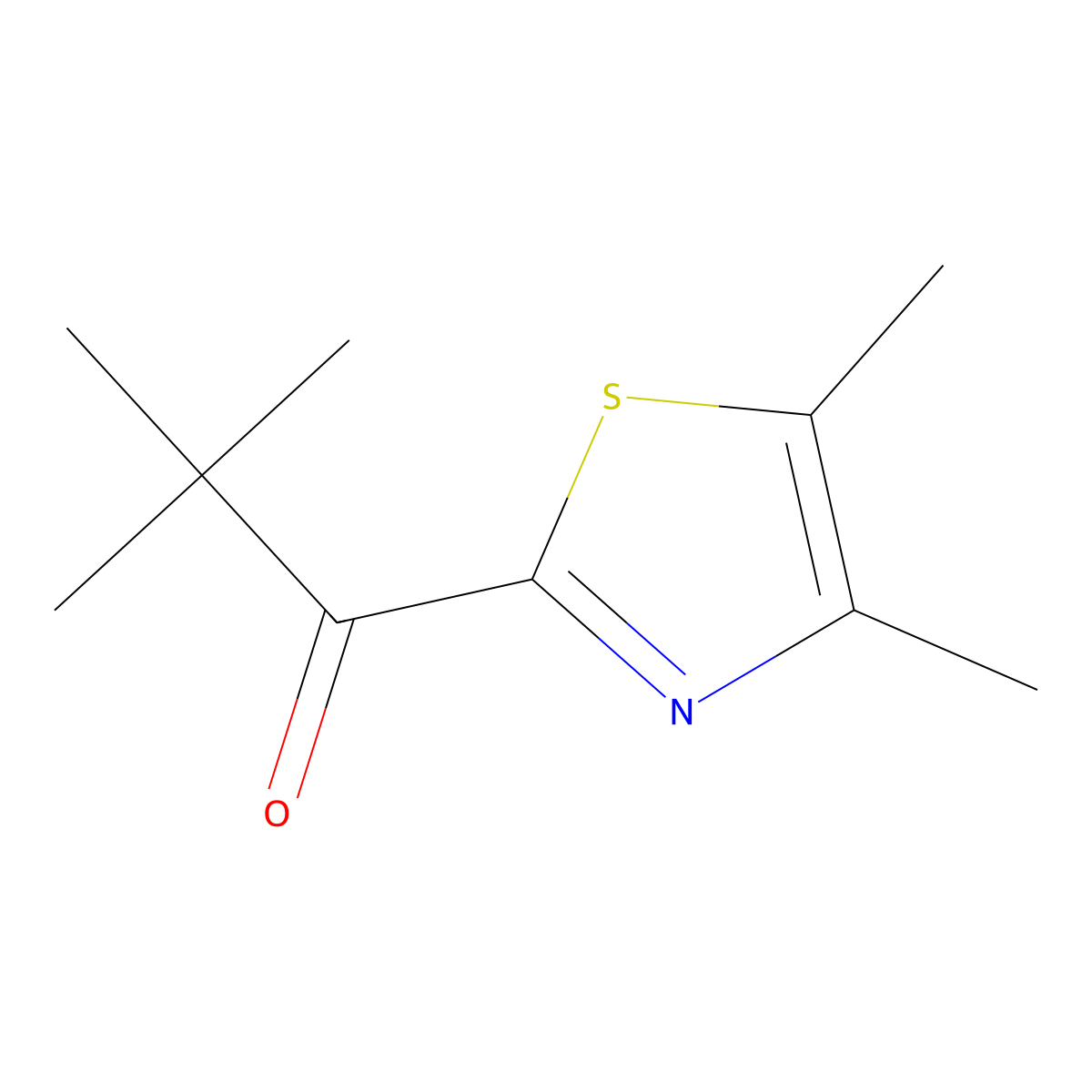 1-(Dimethyl-1,3-thiazol-2-yl)-2,2-dimethylpropan-1-one molecular structure, CAS 1534816-83-5