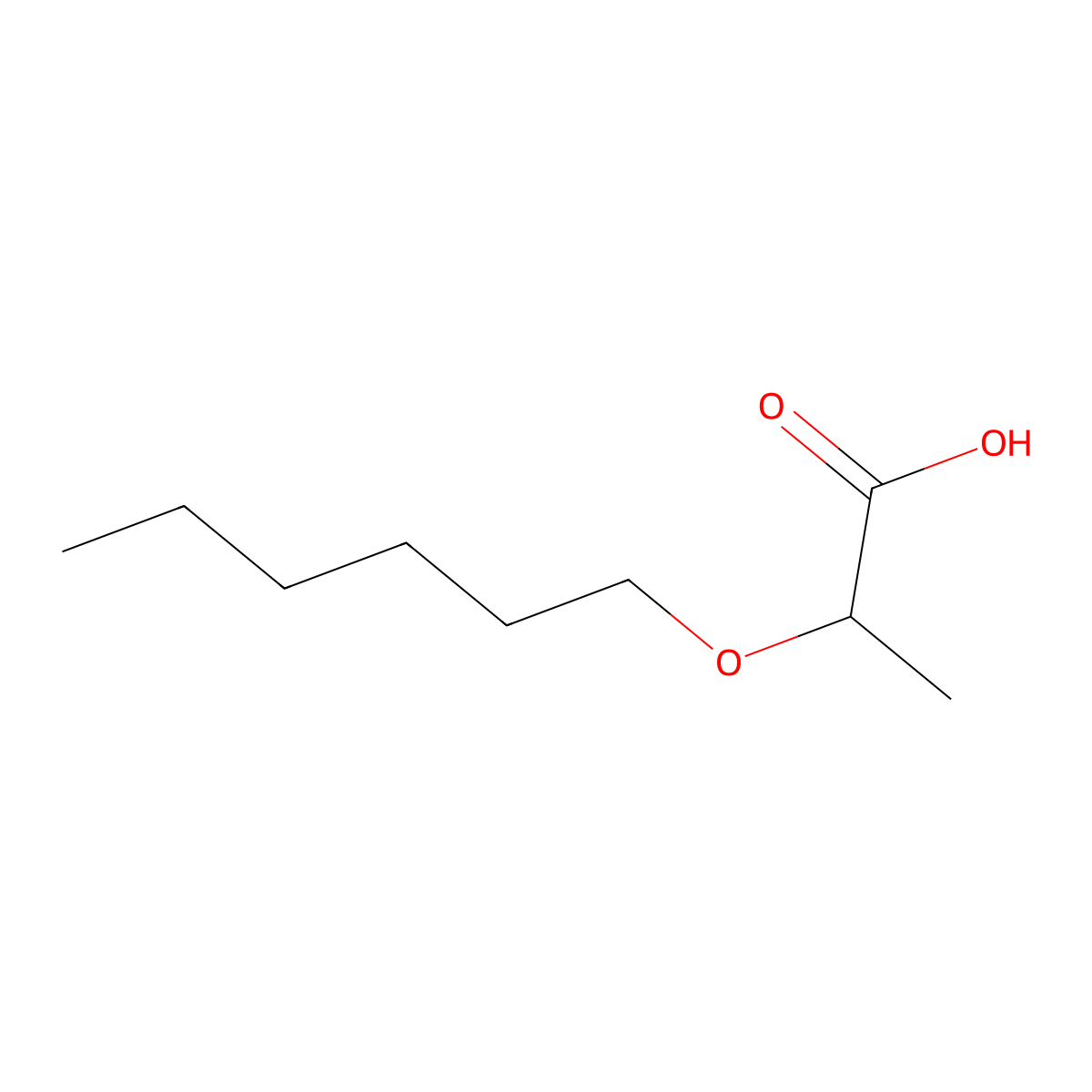 2-(Hexyloxy)propanoic acid molecular structure, CAS 153486-42-1