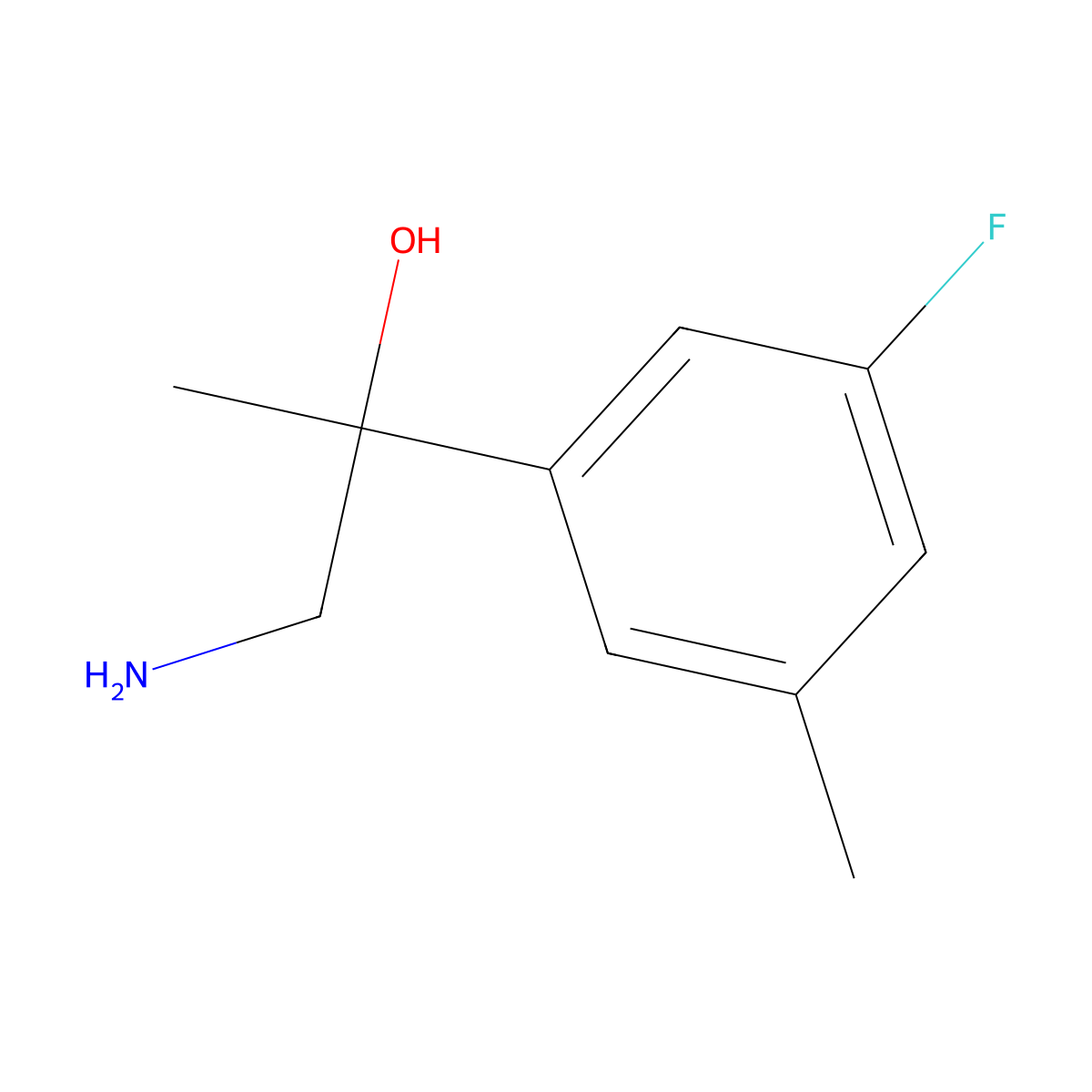 1-Amino-2-(3-fluoro-5-methylphenyl)propan-2-ol molecular structure, CAS 1534906-47-2