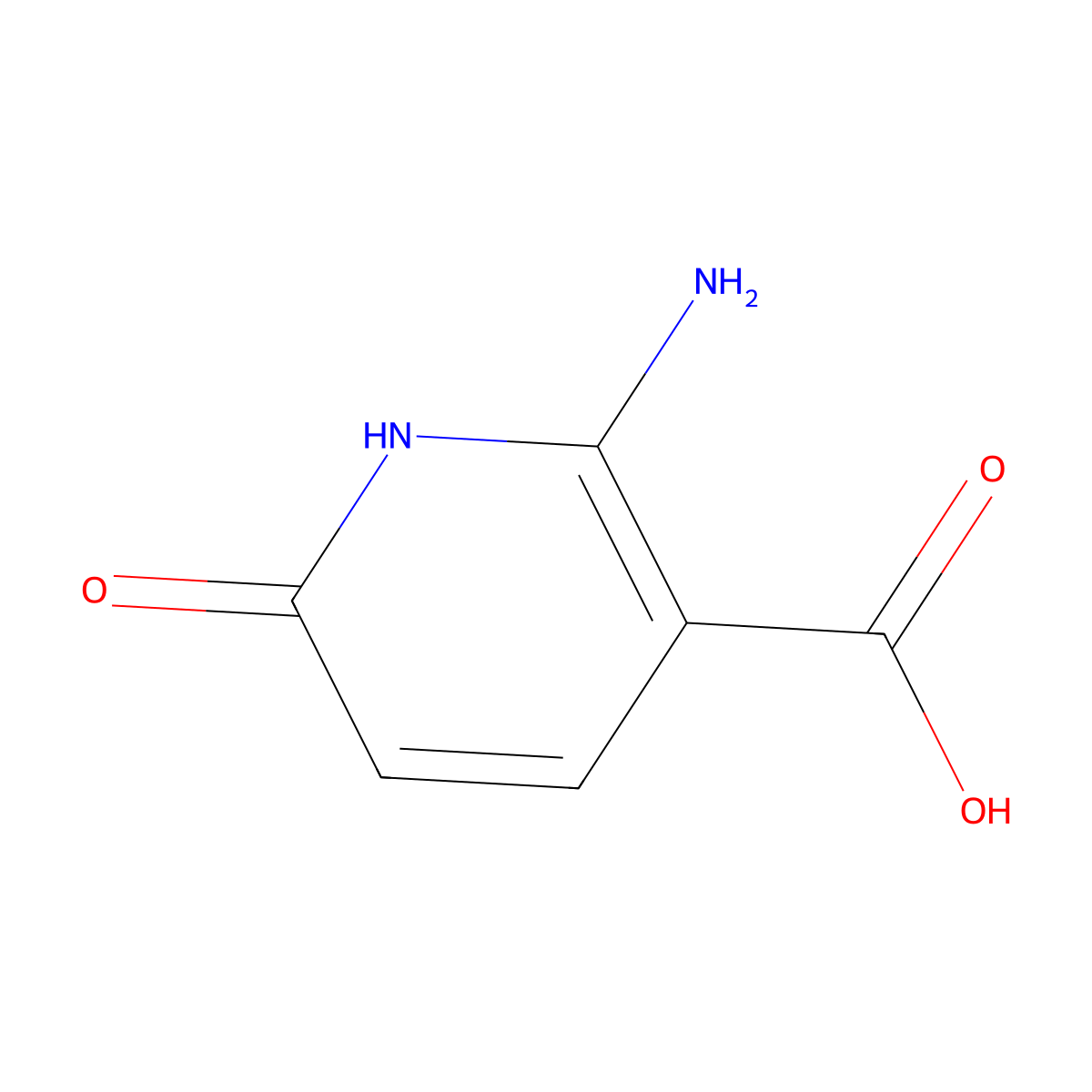 2-Amino-6-hydroxypyridine-3-carboxylic acid molecular structure, CAS 1534923-38-0