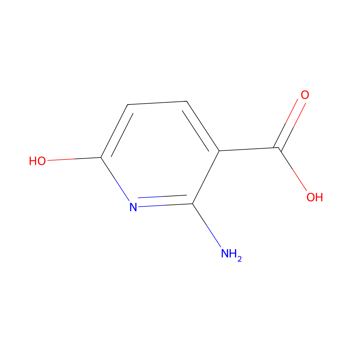 2-Amino-6-hydroxypyridine-3-carboxylic acid molecular structure, CAS 1534923-38-0