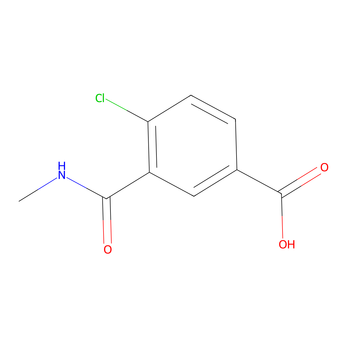4-Chloro-3-(methylcarbamoyl)benzoic acid molecular structure, CAS 1534925-66-0
