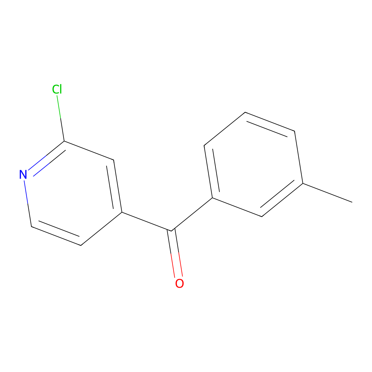 (2-Chloro-4-pyridinyl)(3-methylphenyl)methanone molecular structure, CAS 1534929-64-0