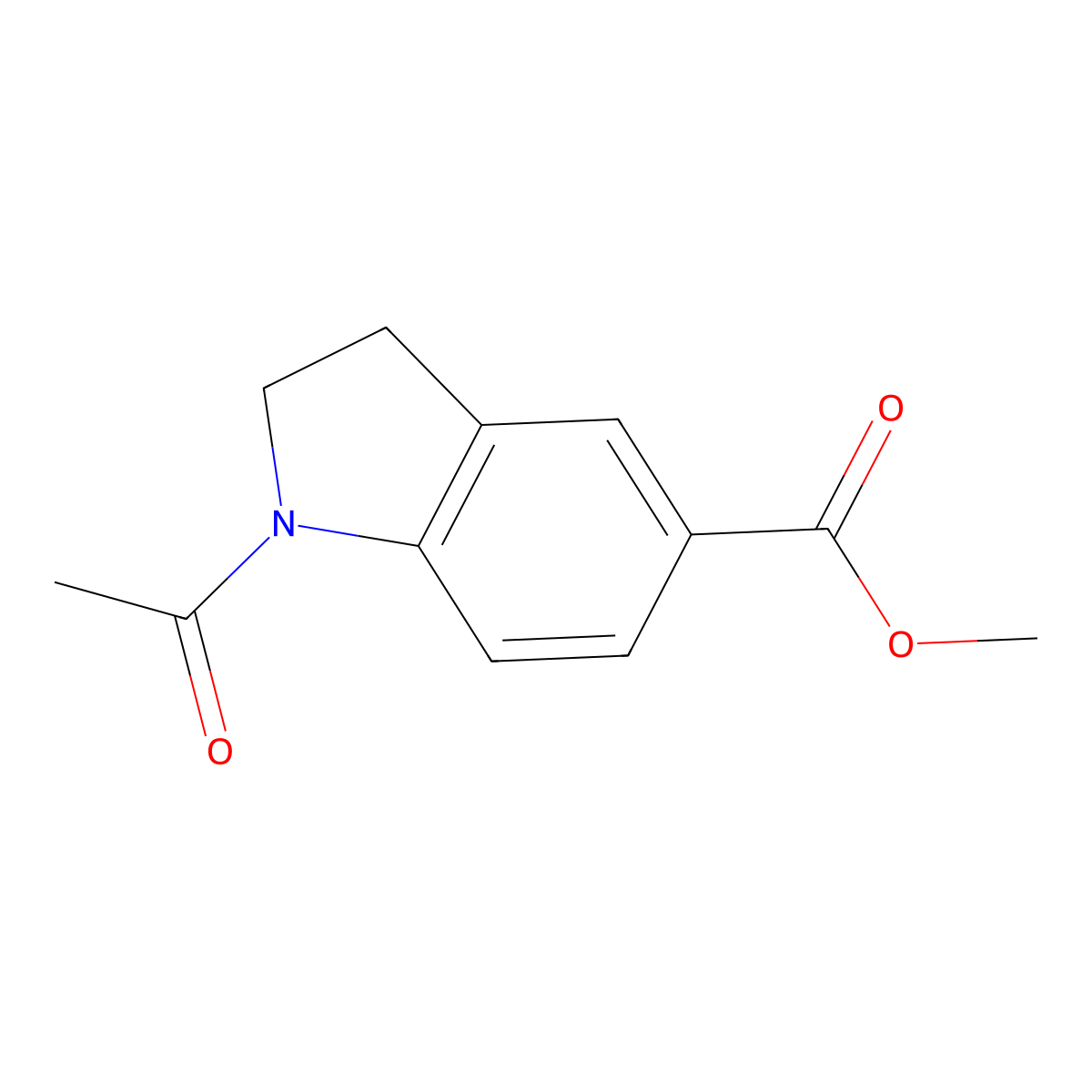 Methyl 1-acetylindoline-5-carboxylate molecular structure, CAS 153497-12-2