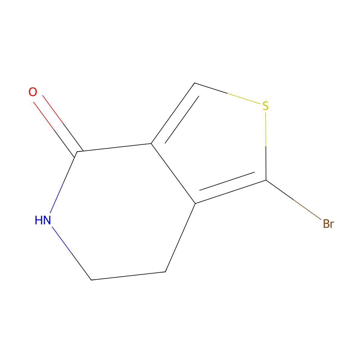 1-Bromo-6,7-dihydrothieno[3,4-c]pyridin-4(5H)-one molecular structure, CAS 1534983-44-2