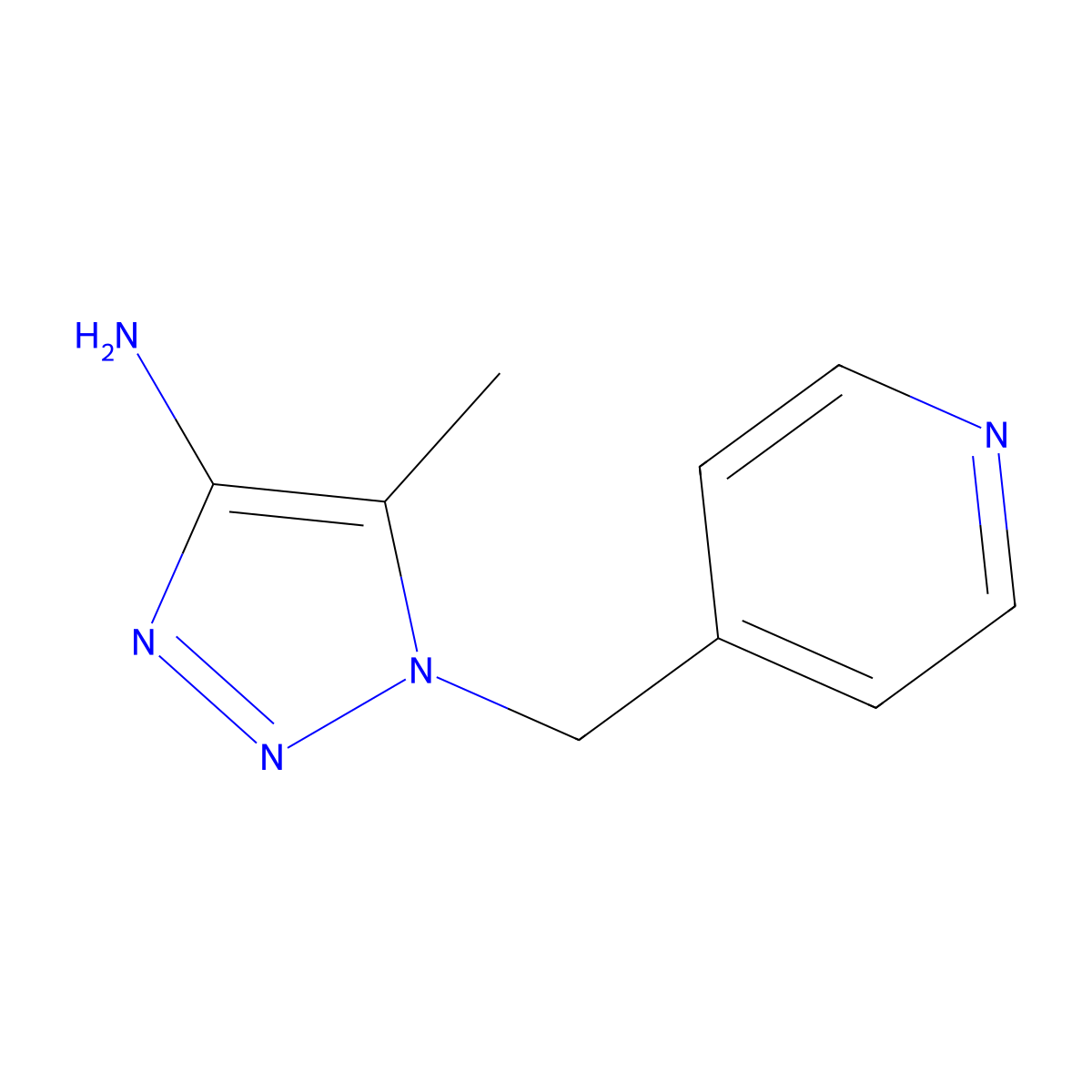 5-methyl-1-(pyridin-4-ylmethyl)-1H-1,2,3-triazol-4-amine molecular structure, CAS 1534999-16-0