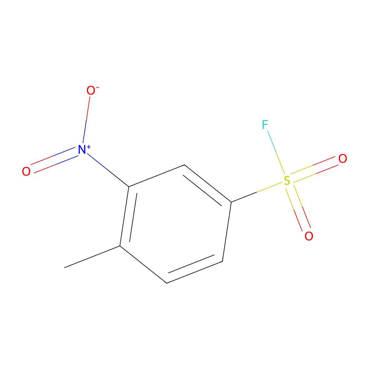 Benzenesulfonyl fluoride, 4-methyl-3-nitro- molecular structure, CAS 1535-47-3