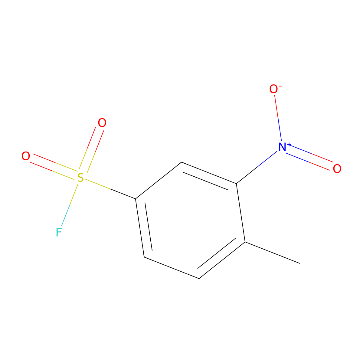 Benzenesulfonyl fluoride, 4-methyl-3-nitro- molecular structure, CAS 1535-47-3