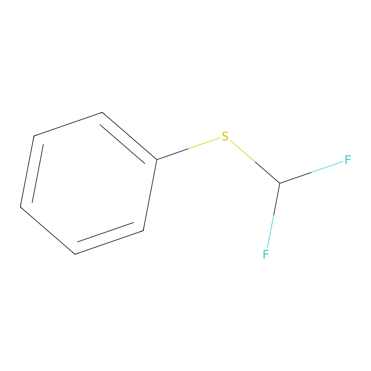[(Difluoromethyl)thio]benzene molecular structure, CAS 1535-67-7