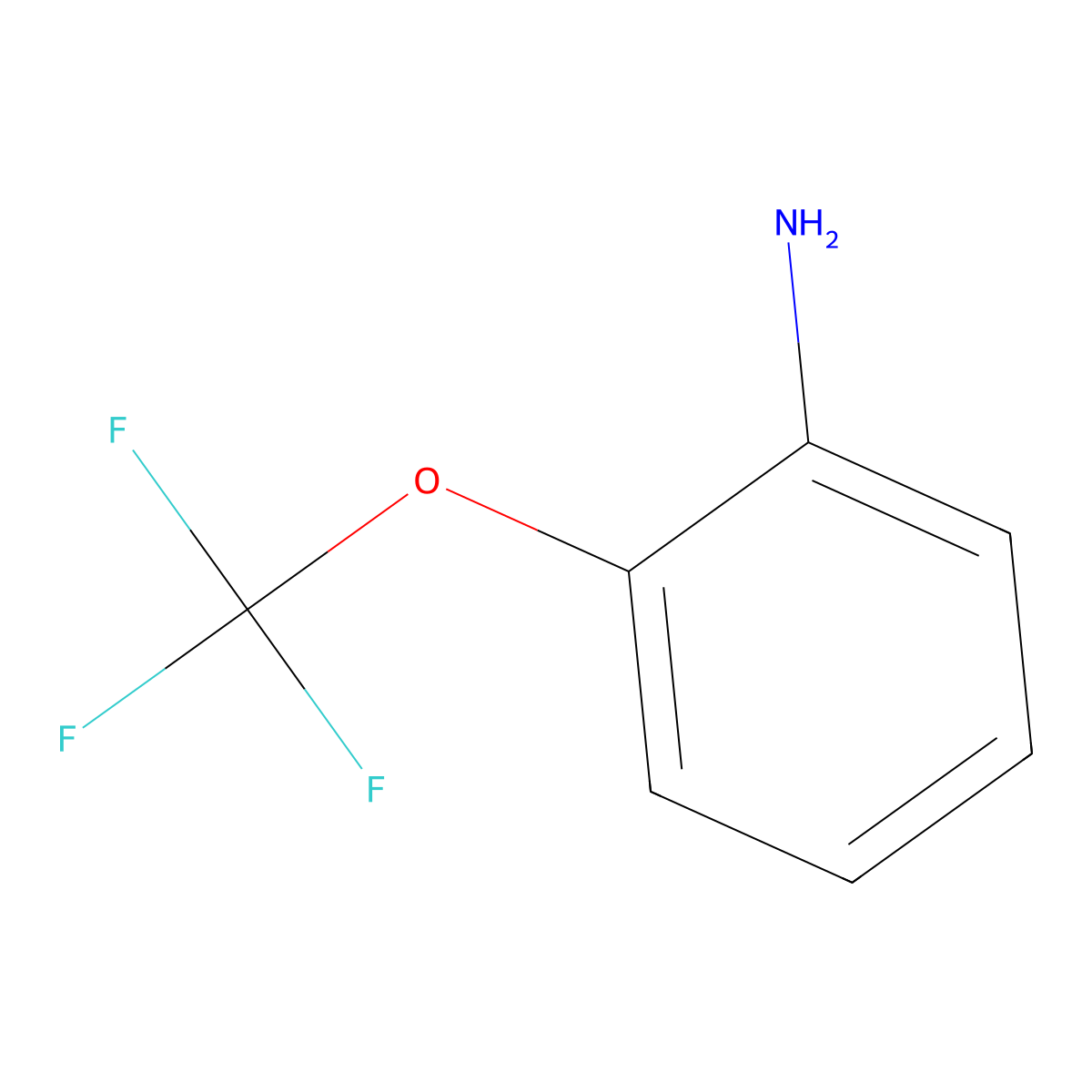 2-(Trifluoromethoxy)aniline molecular structure, CAS 1535-75-7