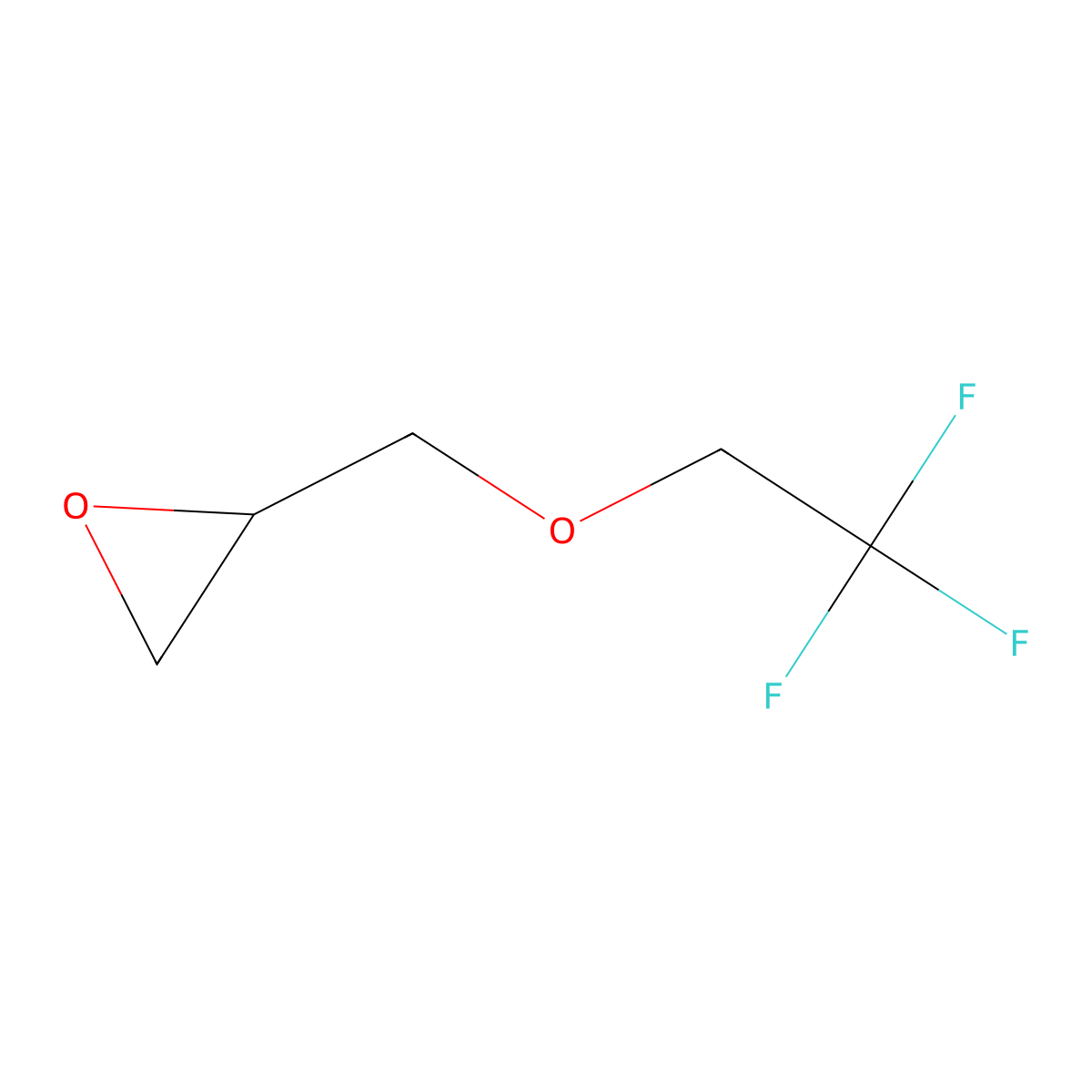 2-((2,2,2-Trifluoroethoxy)methyl)oxirane molecular structure, CAS 1535-91-7