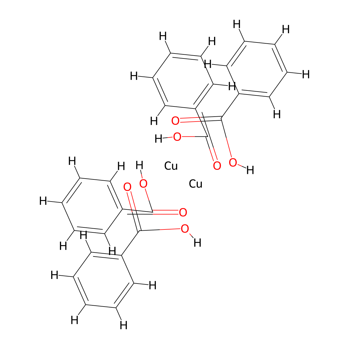 Benzoic acid;copper molecular structure, CAS 15350-13-7