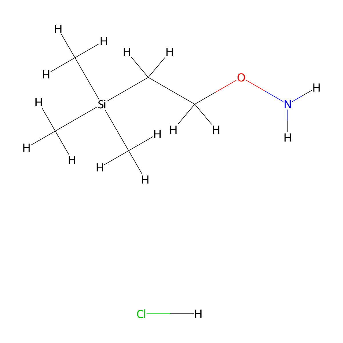 O-(2-(Trimethylsilyl)ethyl)hydroxylamine--hydrogen chloride (1/1) molecular structure, CAS 153502-27-3