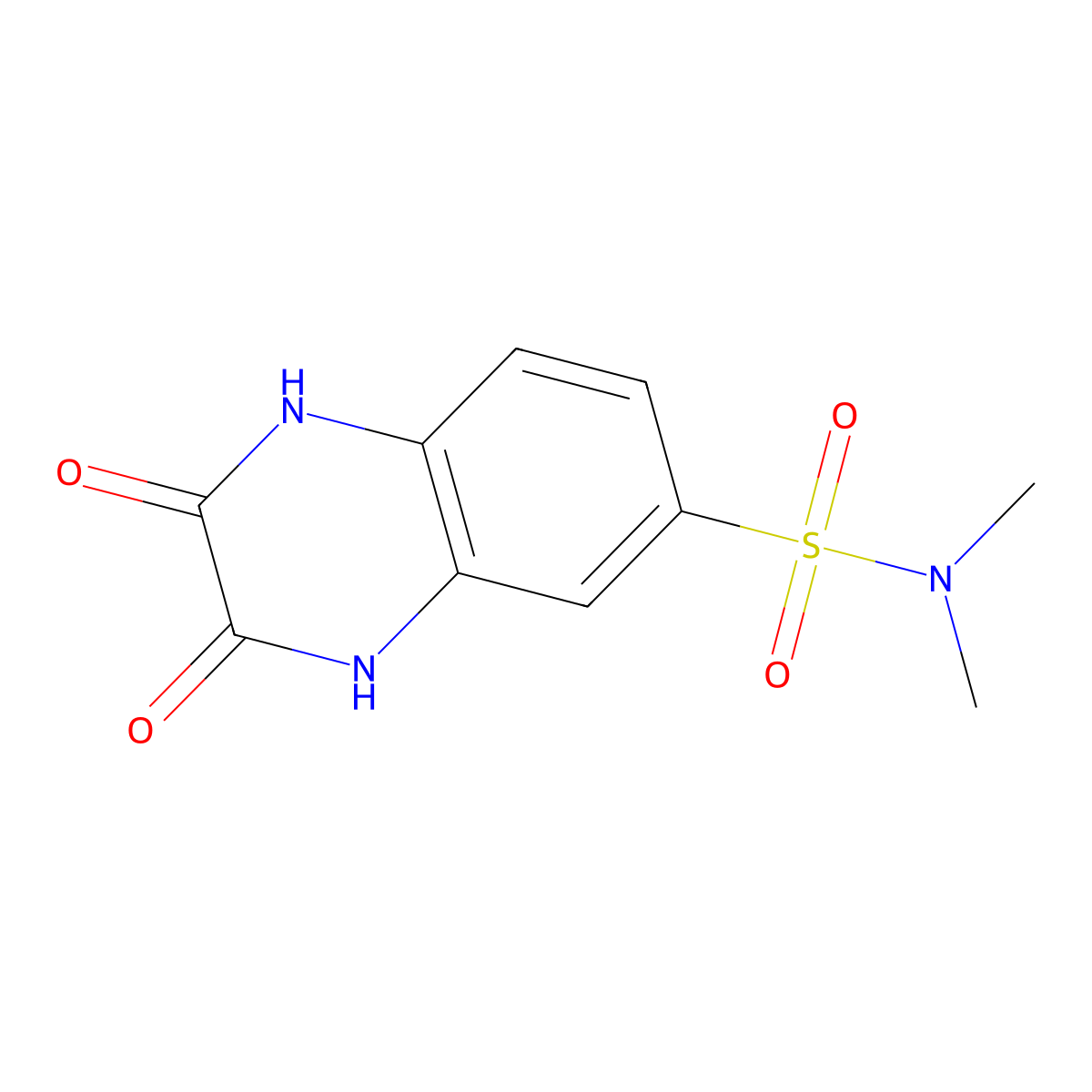 N,N-dimethyl-2,3-dioxo-1,2,3,4-tetrahydroquinoxaline-6-sulfonamide molecular structure, CAS 153504-94-0