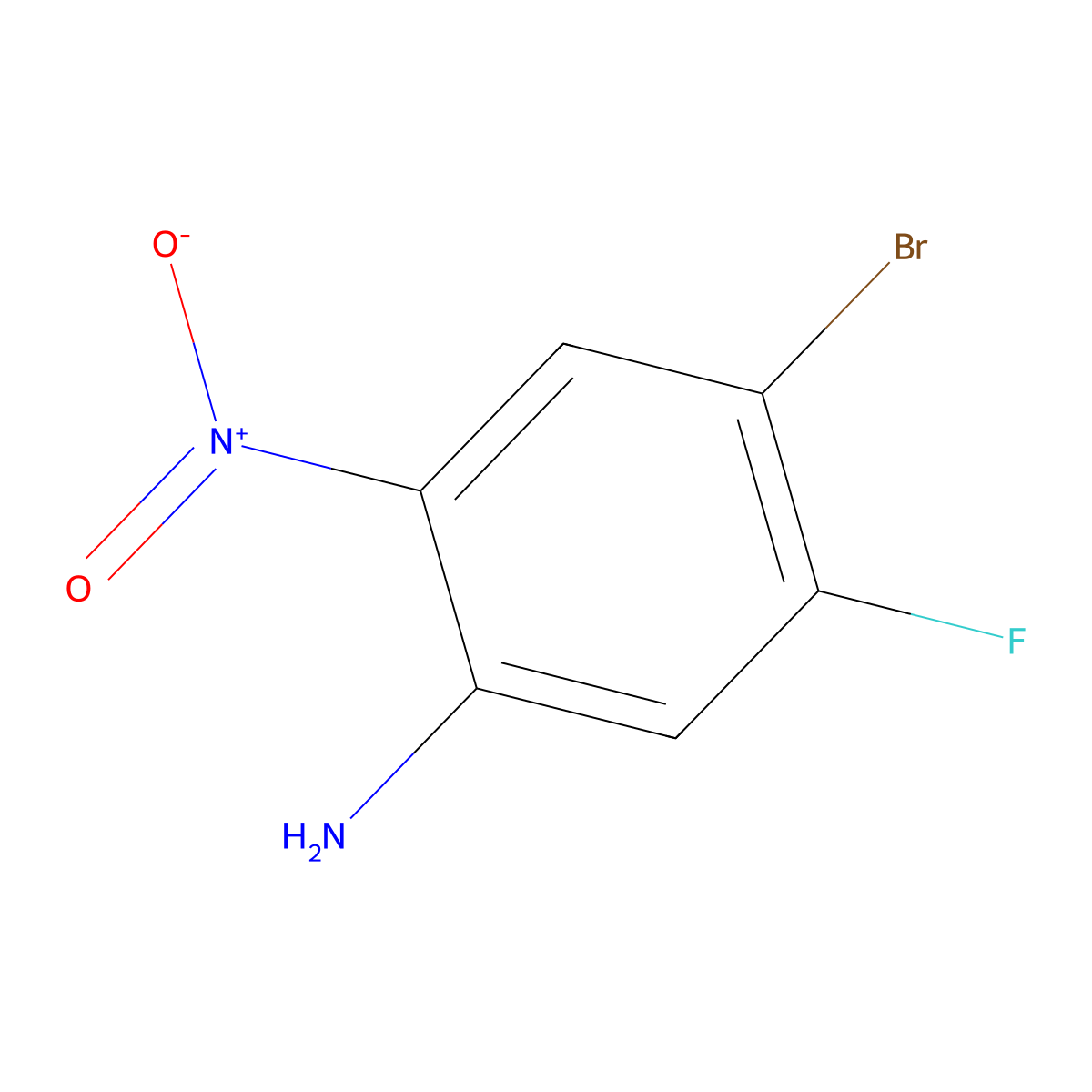 4-Bromo-5-fluoro-2-nitroaniline molecular structure, CAS 153505-36-3