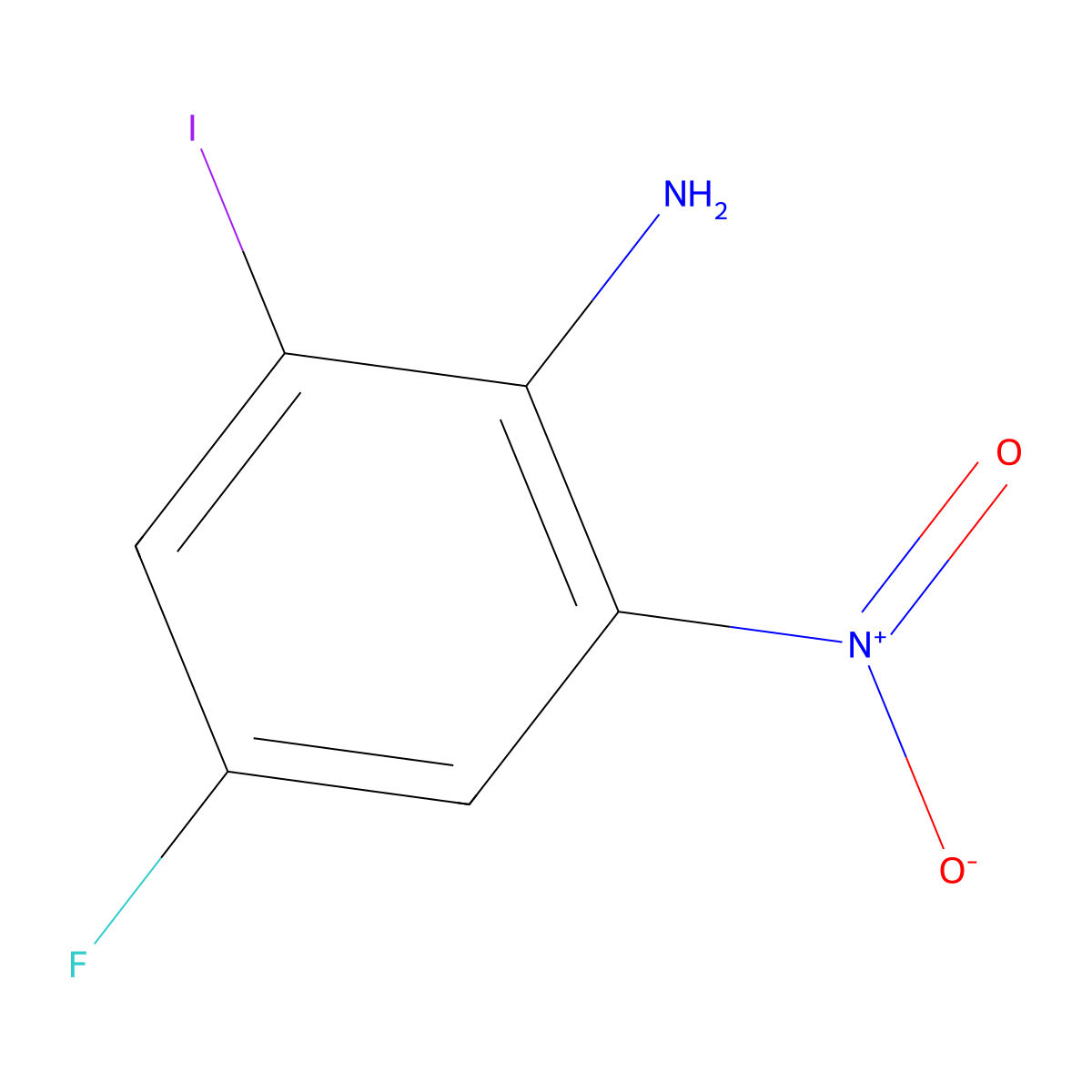 4-Fluoro-2-iodo-6-nitroaniline molecular structure, CAS 153505-44-3