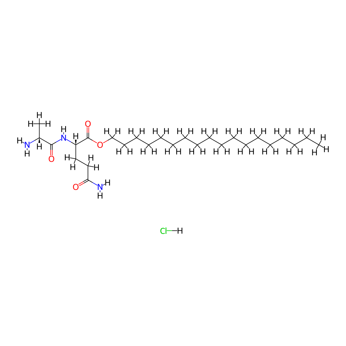 H-D-Ala-Gln-octadecyl ester hydrochloride molecular structure, CAS 153508-74-8