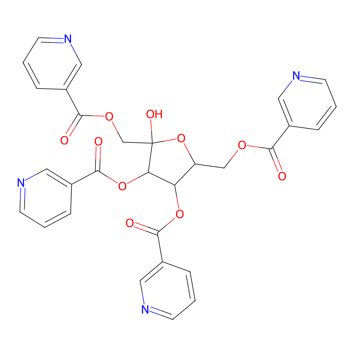 Nicofuranose molecular structure, CAS 15351-13-0