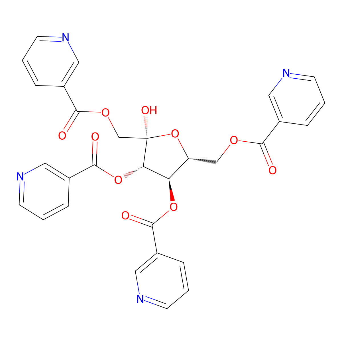 Nicofuranose molecular structure, CAS 15351-13-0