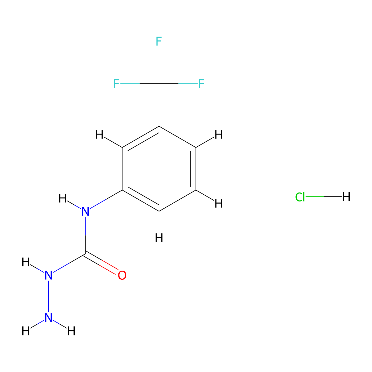 4-[3-(Trifluoromethyl)phenyl]semicarbazide hydrochloride molecular structure, CAS 153513-69-0