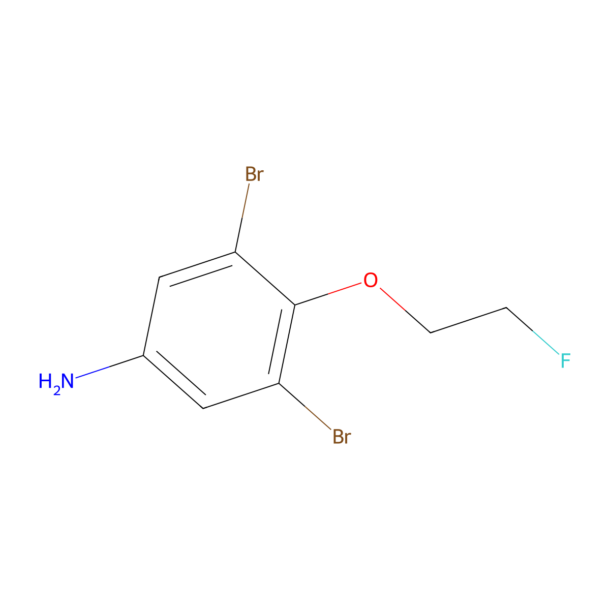 3,5-Dibromo-4-(2-fluoroethoxy)aniline molecular structure, CAS 1535168-15-0